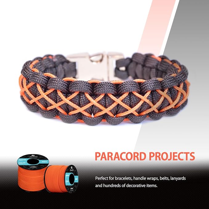 Abma Cord 2.4mm Paracord 275 100ft Nylon Rope 4 Strands Tactical Parachute Cord - Image 6