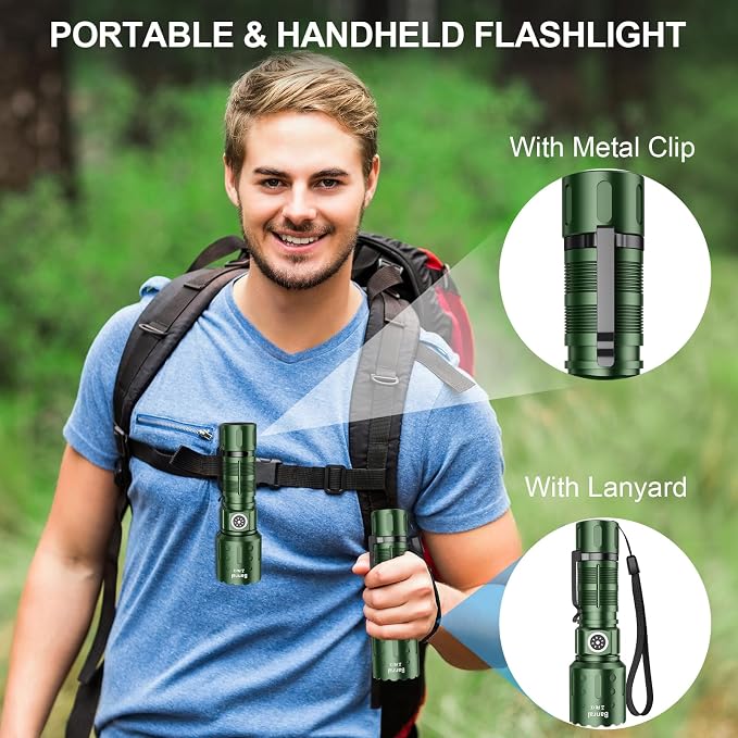 Banral Flashlights High Lumens Rechargeable, Super Bright Long Range Small - Image 8