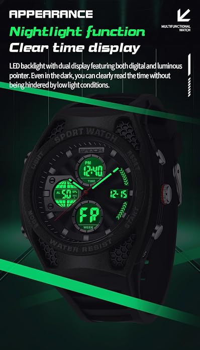 FANMIS Mens Military Multifunction Digital LED Watch Electronic Waterproof - Image 4