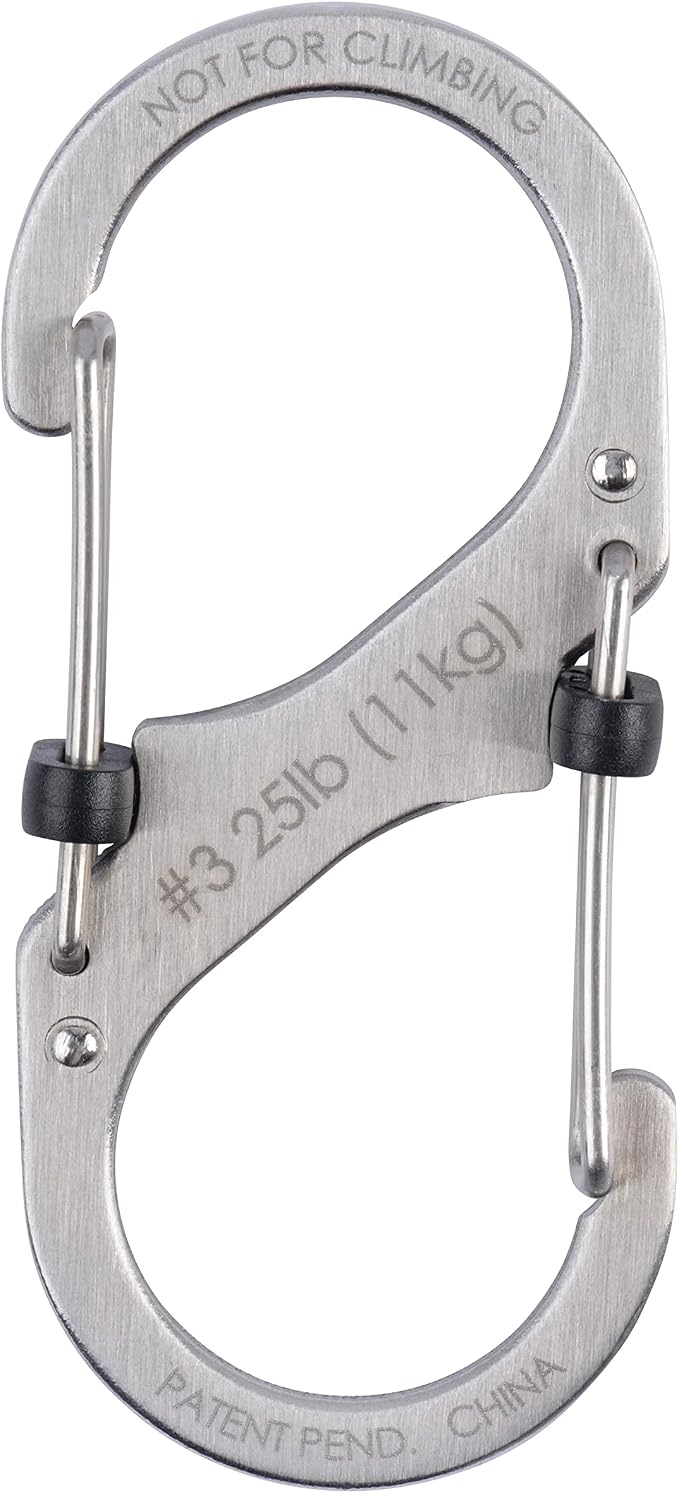 Nite Ize Size-3 S-Biner SlideLock Dual Carabiner, Locking Gates, Stainless Steel - Image 3