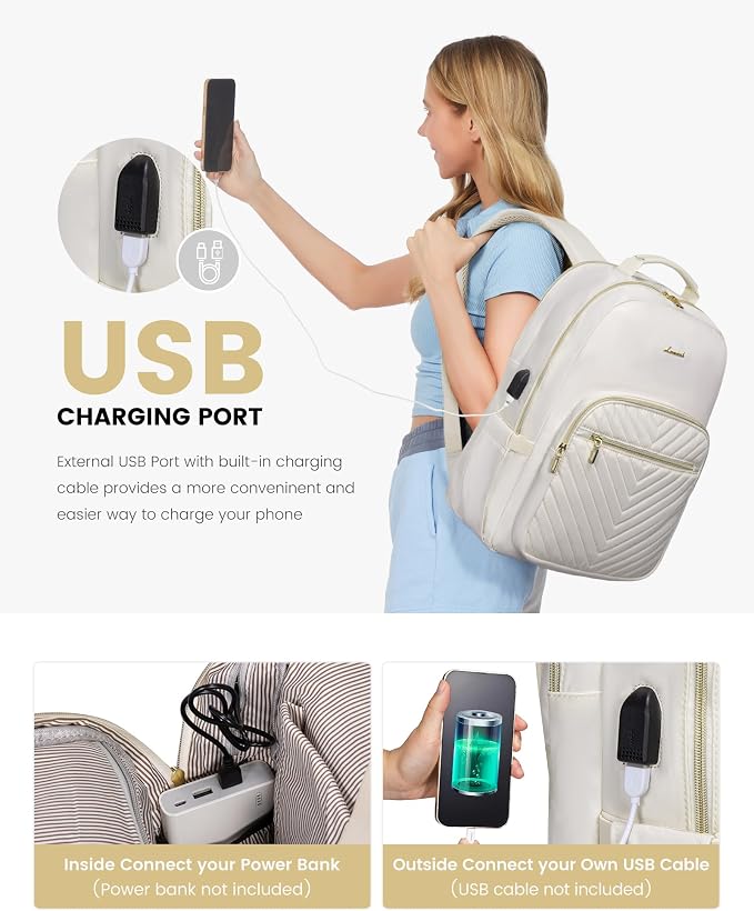 LOVEVOOK Laptop Backpack Purse for Women, Work Travel Computer Bags, College - Image 7