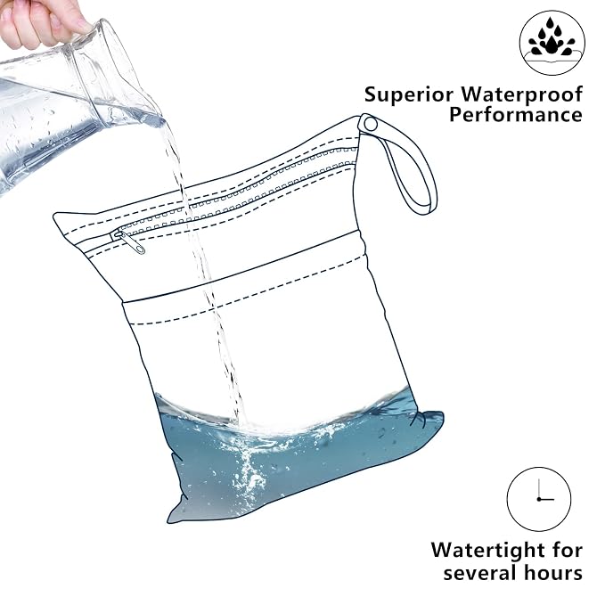 ALVABABY 2pcs Superior Waterproof Wet Dry Bags, Reusable - Image 4
