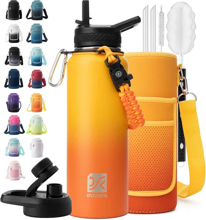 DYSANKY 40 oz Insulated Water Bottle | Thickened Stainless Steel Vacuum Metal | by DYSANKY