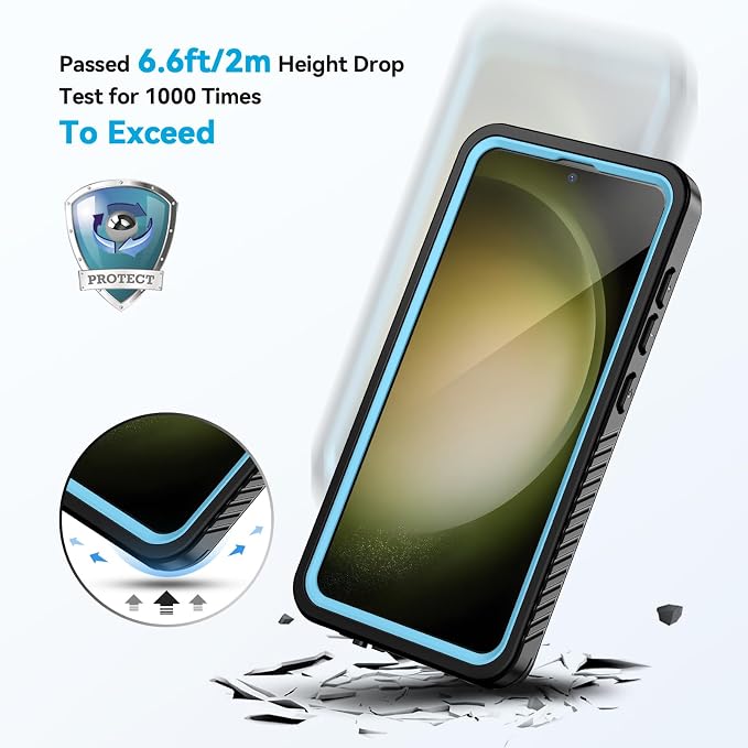 Lanhiem for Samsung Galaxy S23+ Plus Case, IP68 Waterproof Dustproof Case - Image 3