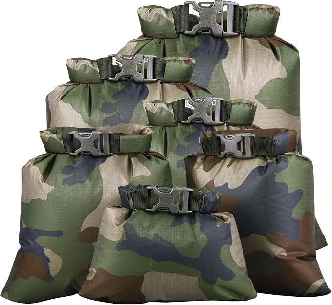 Pimoys 6 Pack Waterproof Dry Sacks, Lightweight Outdoor Dry Bags Ultimate Dry by PimoysLivingNecessities