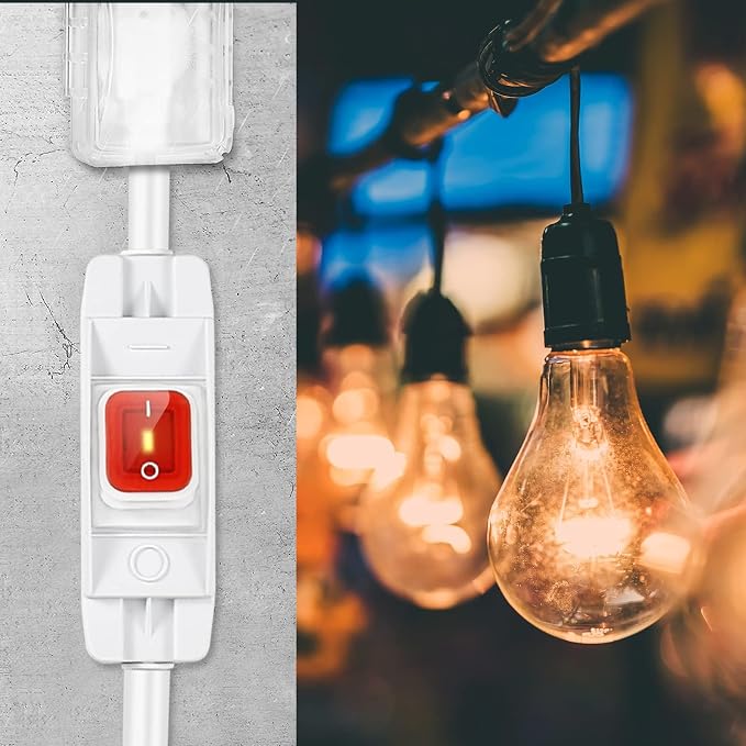 Extension Cord with Switch On/Off Waterproof Switch 10Ft No Plugging and - Image 5