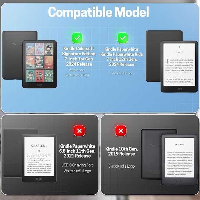 TNP Stand Case with Strap for Kindle Paperwhite 12th Gen 2024 / Kindle - Image 2