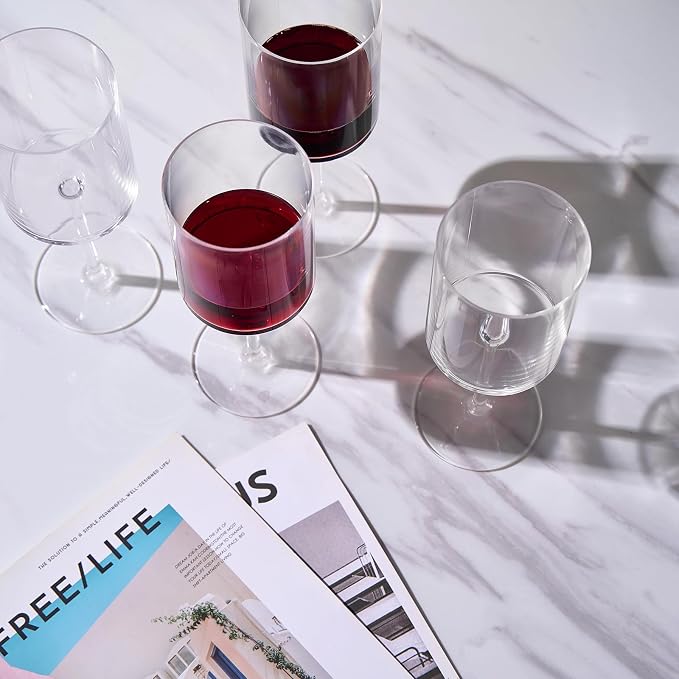 Unbreakable Stemmed Square Tritan Acrylic Wine Glasses European Style | Set of - Image 4