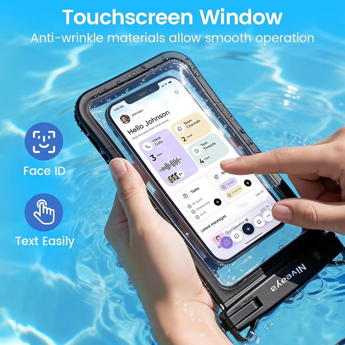 Niveaya Double Space Waterproof Phone Pouch, IPX8 Phone Case - Image 5