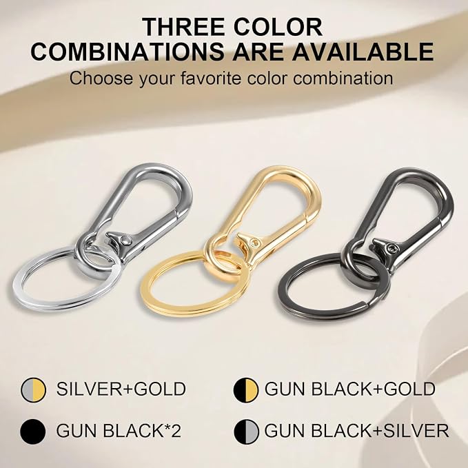 2pcs Metal Keychain Rings, Sturdy Key Chain Ring Carabiner Clip, Key Holder - Image 7