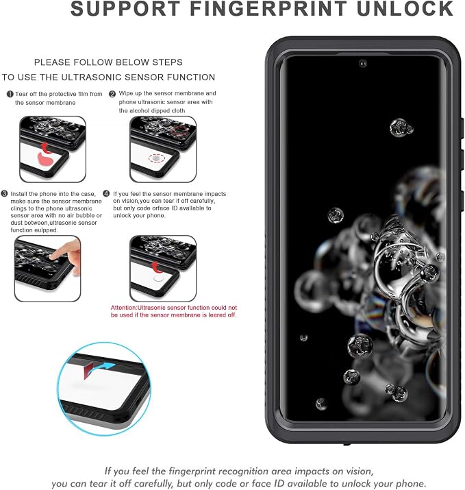 Lanhiem for Samsung Galaxy S20 Ultra Case, IP68 Waterproof Dustproof - Image 6