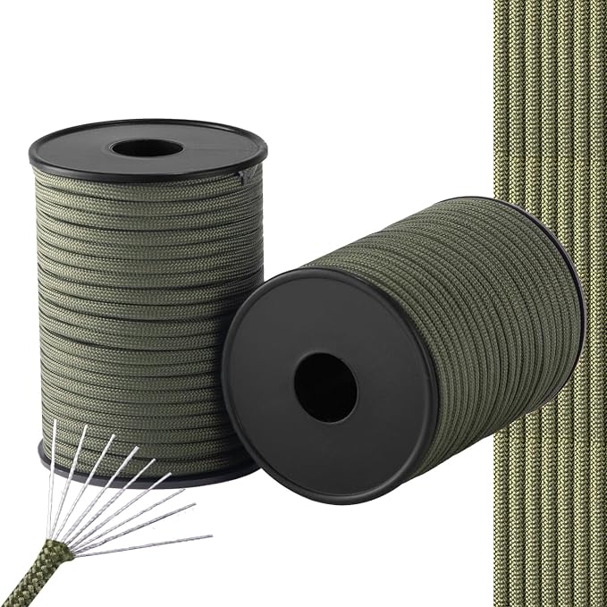 550 Paracord Rope, 100ft/330ft 9 Strand Parachute Cord 4mm, Tactical Paracord by Unknown