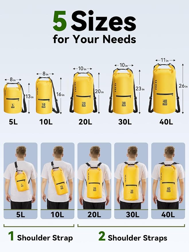 HEETA Waterproof Dry Bag with Front Zippered Pocket - Image 2