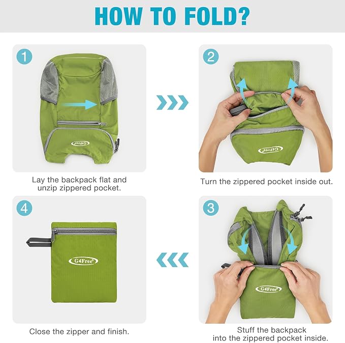 G4Free Lightweight Packable Hiking Backpack - Image 3