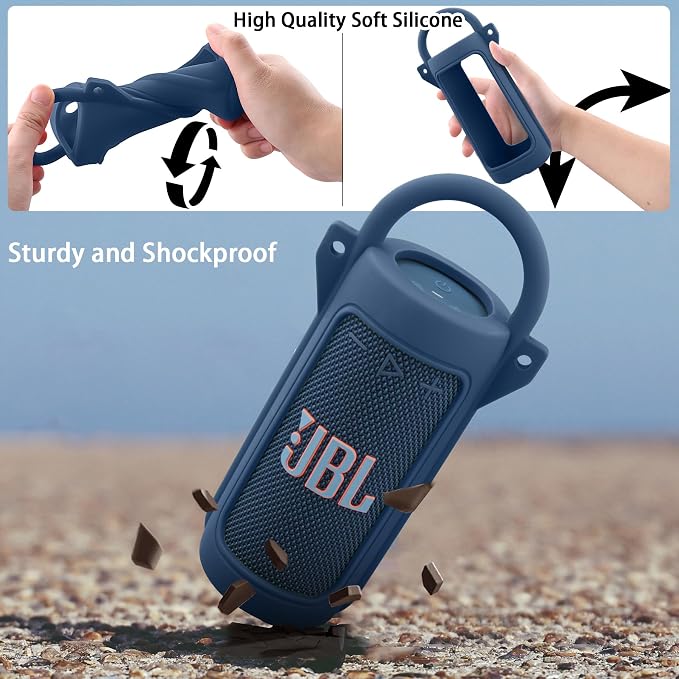 for JBL Grip Portable Waterproof Speaker Silicone Case, Portable Travel Soft - Image 6