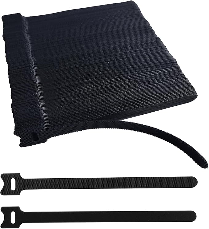 200 PCS 8 Inches Black Reusable Cable Ties, Adjustable Cord Straps, Cable by Unknown