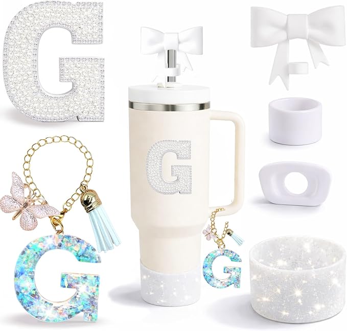 6PCS White Stanley Cup Accessories Set Fit by MOTEERLLU