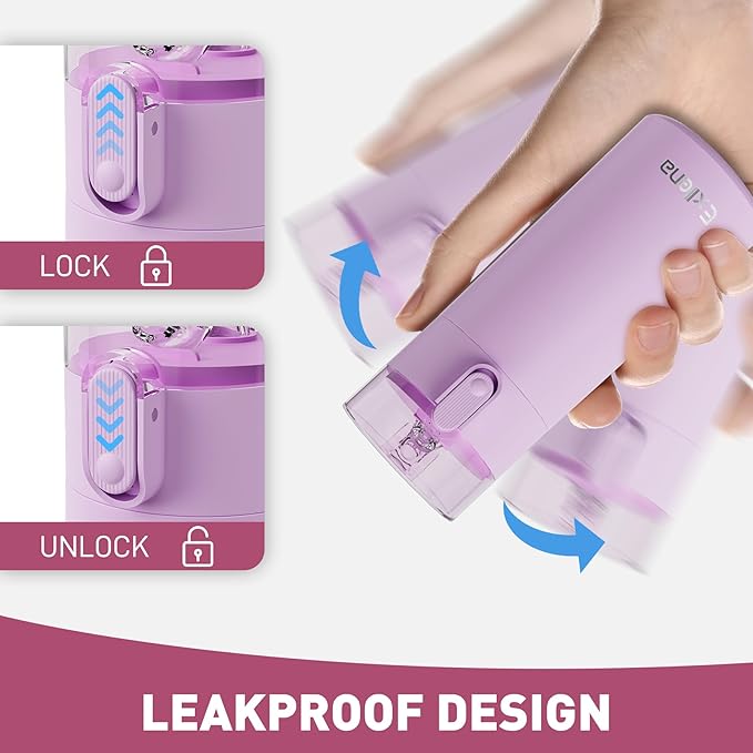 5oz Small Water Bottles with Straw, Mini Water Bottle with One-Hand Open Design - Image 4
