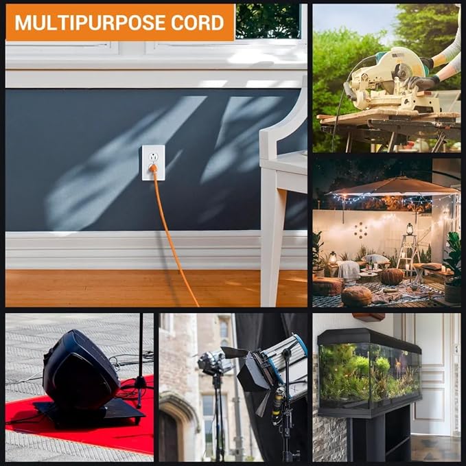 Outdoor Extension Cord Waterproof 100 FT, Flexible 100% Copper 3 Prong - Image 4