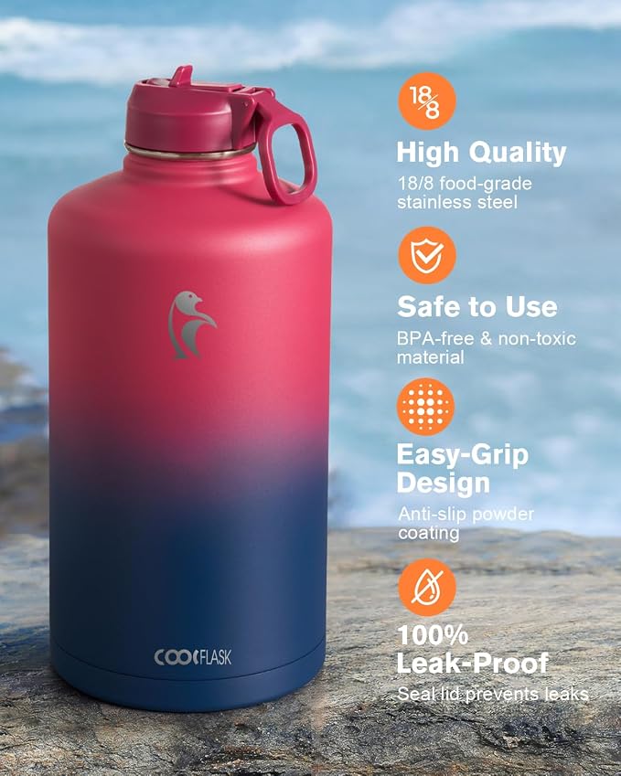 Coolflask 128 oz Gallon Water Bottle Insulated - Image 3