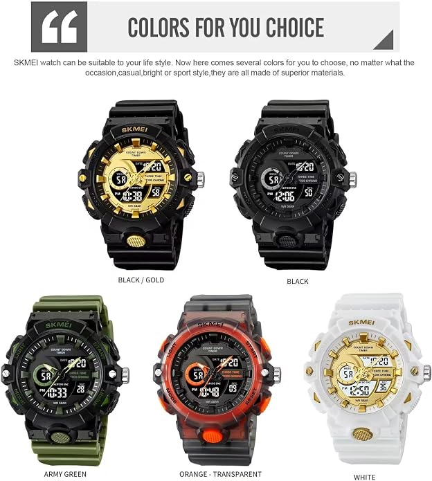 FANMIS Mens Military Multifunction Digital LED Watch Electronic Waterproof - Image 7