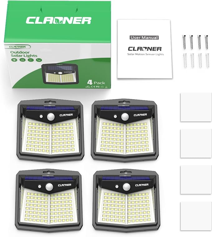 CLAONER Solar Lights Outdoor, Solar Motion Sensor Lights 3 Working Modes - Image 8