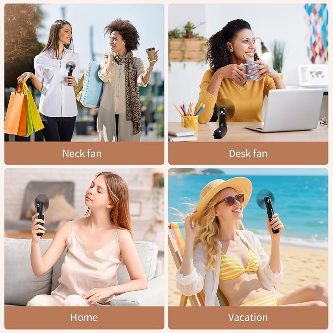 Mini Handheld Fan, USB Rechargeable 3 IN 1 Personal Cooler Fans - Image 8