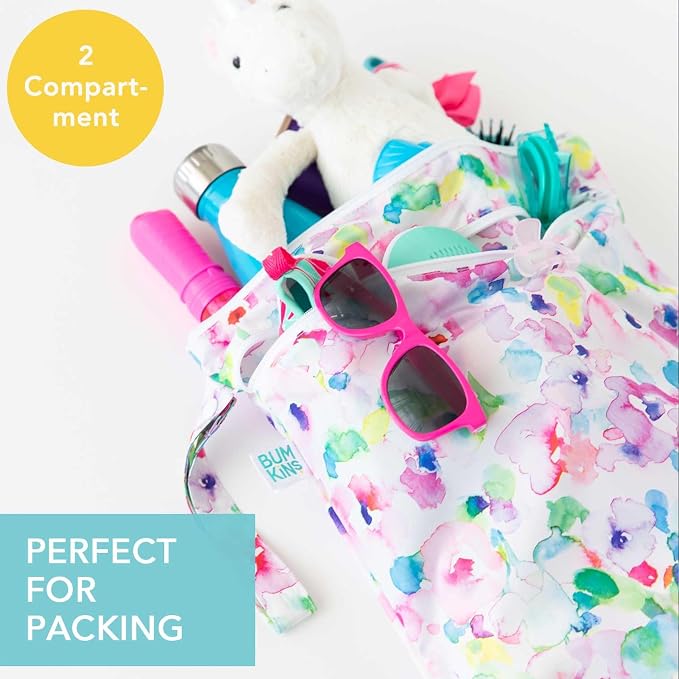 Bumkins Waterproof Wet Dry Bag for Baby, Cloth Diaper, Pump Parts, Gym Clothes - Image 2