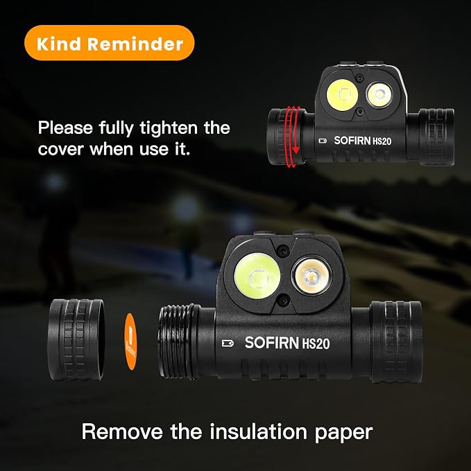 sofirn HS20 Dual Beam Headlamp, Independent Flood & Spot Control, USB-C - Image 9