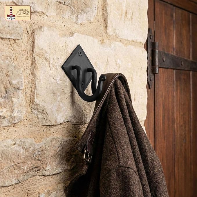 Mystic Colonial Rustic Hand Forged Iron Wall Hook - Image 7