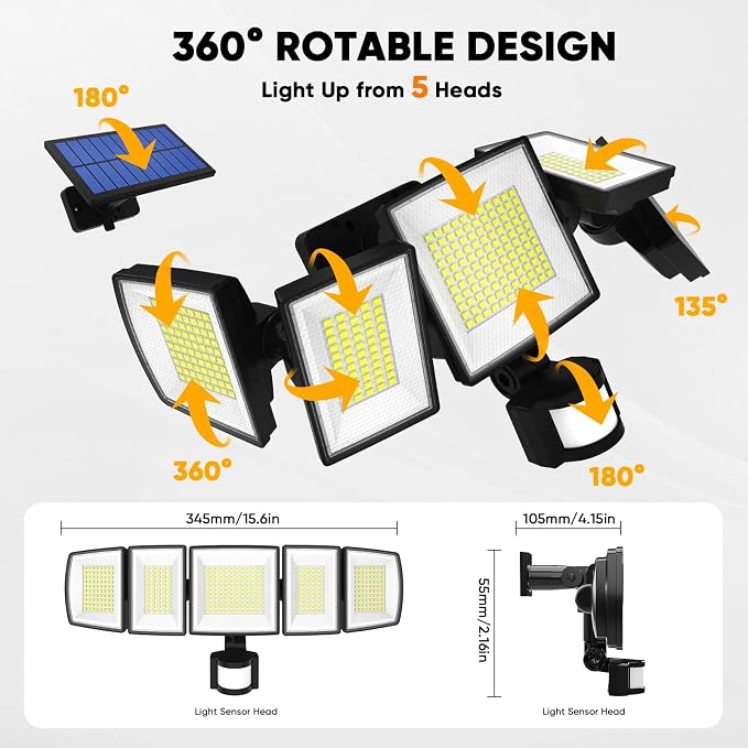 Solar Motion Lights Outdoor - - Image 8