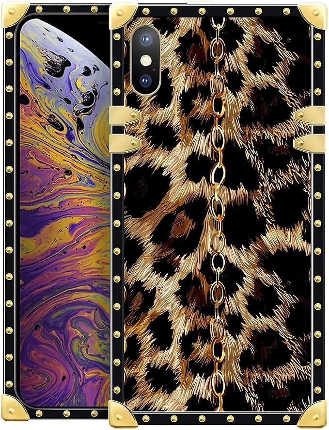 Compatible with iPhone Xs Max Case, Seamless Gold Chain Leopard Luxury Golden by Unknown