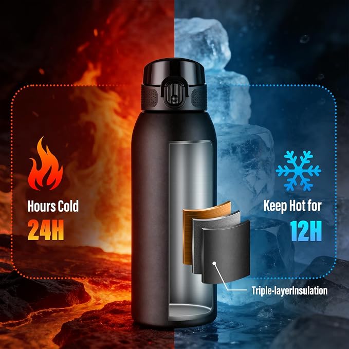 Insulated Water Bottle 24 oz - Image 2