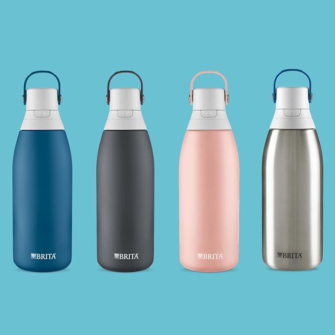 Brita Stainless Steel Premium Filtering Water Bottle, Replaces 300 Plastic - Image 7