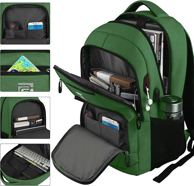 Volher Laptop Backpack, Business Travel Anti Theft Slim Durable Laptops Backpack - Image 2