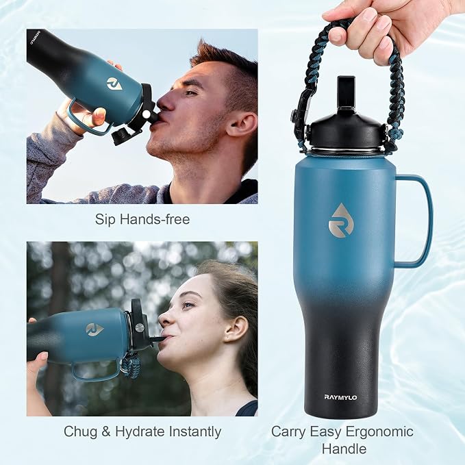RAYMYLO 32oz Stainless Steel Water Bottle, Triple Wall Vacuum Insulated Water - Image 3