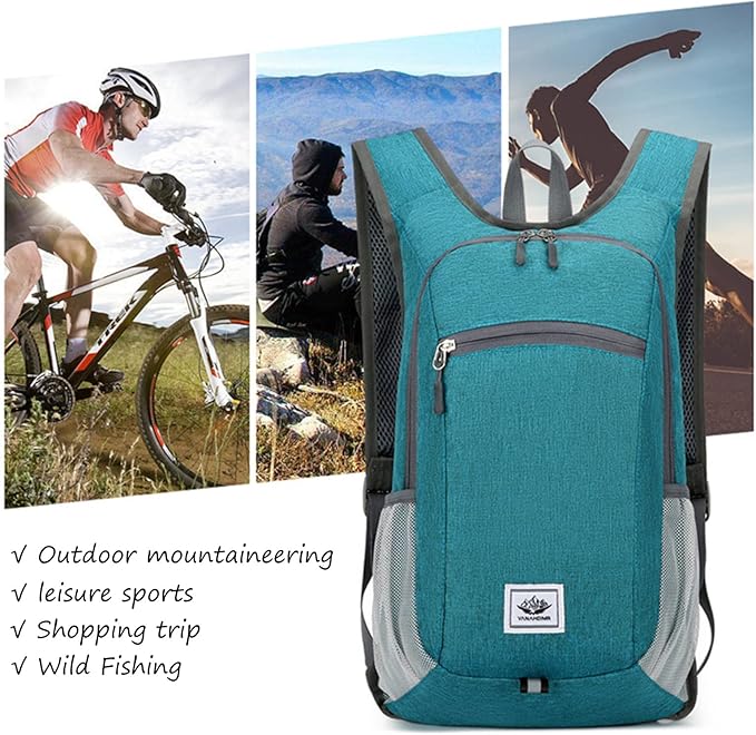 DOJUNS Hiking Backpack 15L Small Travel Backpack Lightweight Foldable Daypack - Image 2