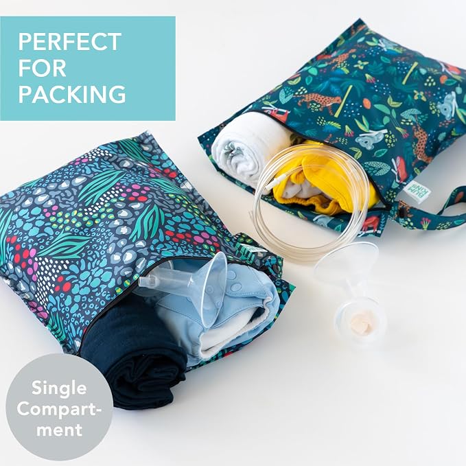 Bumkins Waterproof Wet Bag for Baby, Swim Suit, Cloth Diapers, Pump Parts - Image 2