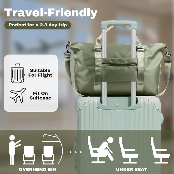 Weekender Duffel Bags for Women， Travel Totes Bag for Airplane Essentials - Image 2