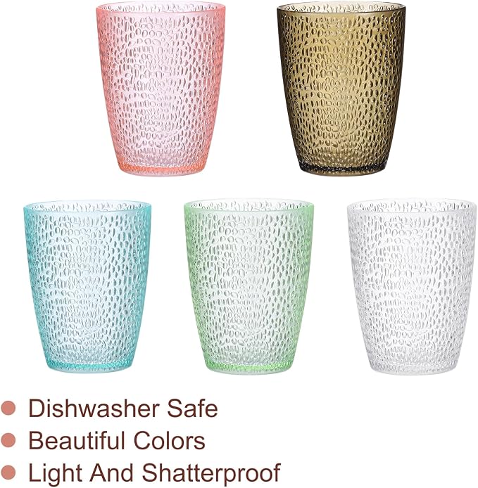 uxcell 10oz Acrylic Drinking Glasses, Light Blue - Image 3