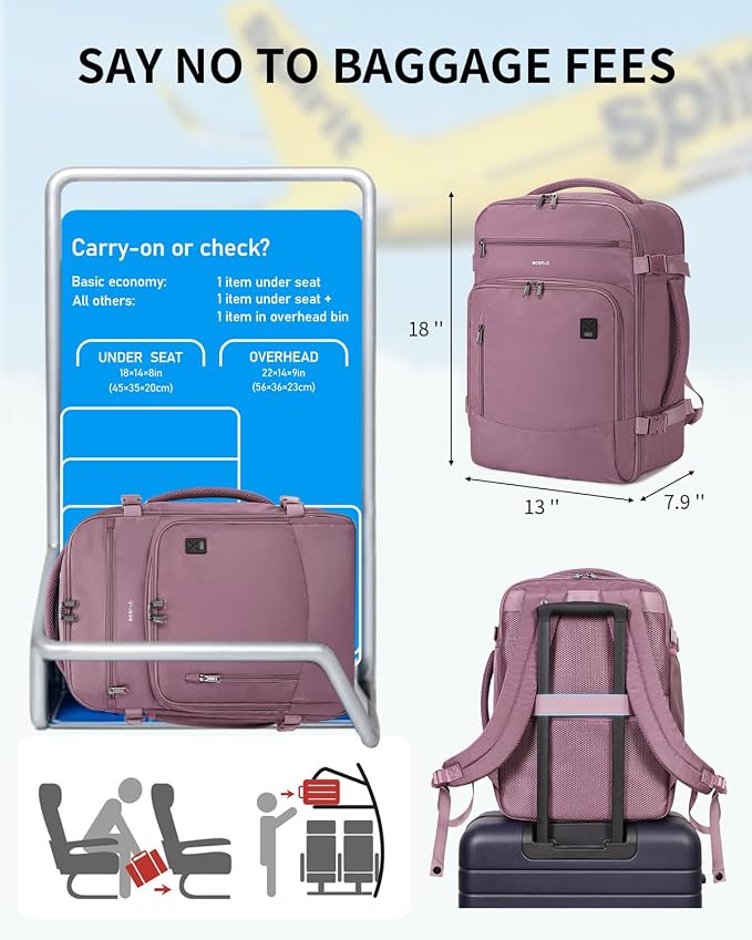 ECOHUB Travel Backpack for Women, Laptop Carry on Backpack - Image 2