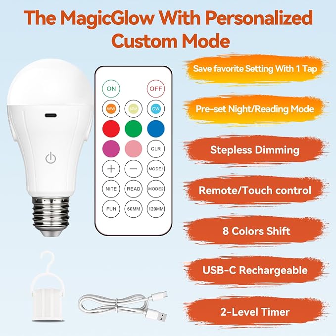 Neporal MagicGlow Rechargeable Light Bulb - Image 2
