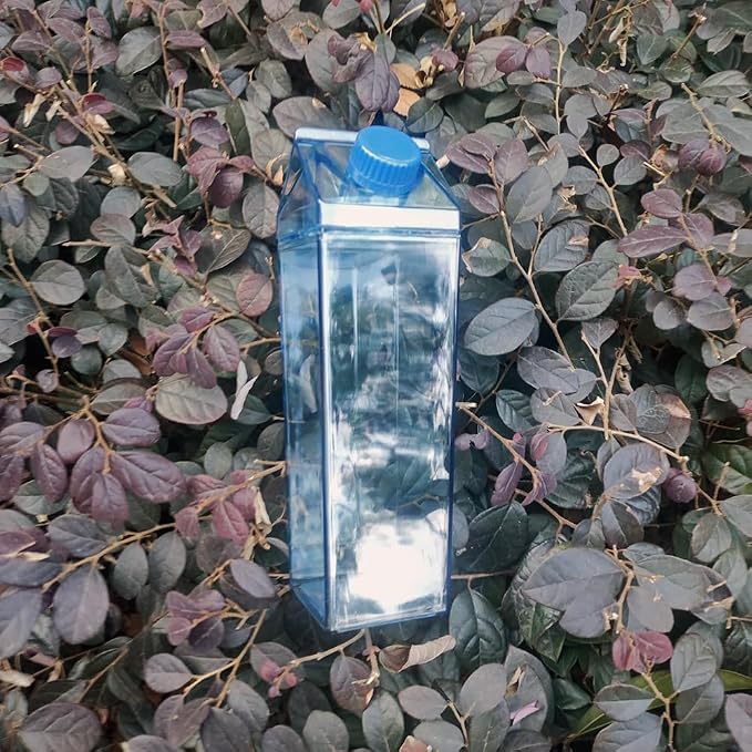 Jinberry 1000ml/34oz Cute Leakproof Clear Milk Carton Water Bottle Portable - Image 5