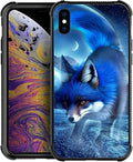 for iPhone X/Xs Case, Snowy Mountain Fox Lake Pattern Graphic Design Girl Boy by FKBRCL4U
