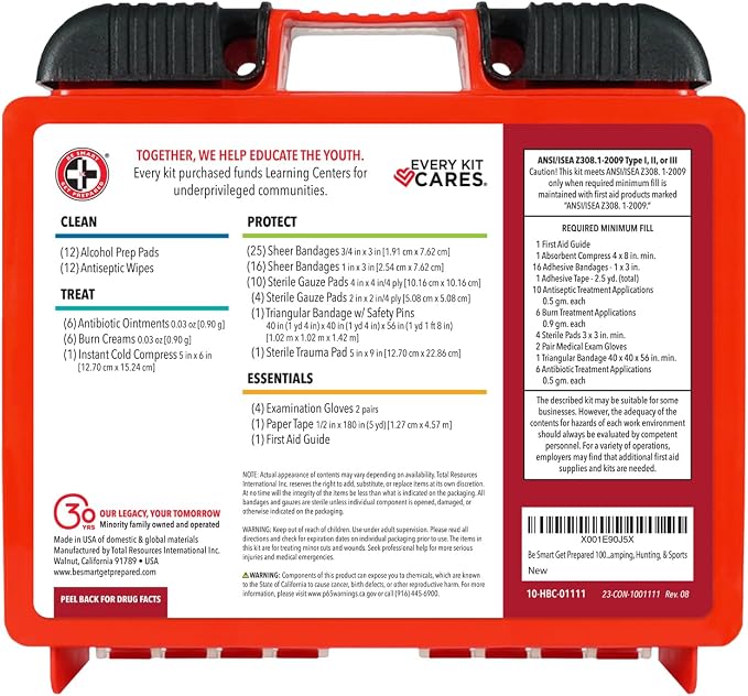 Be Smart Get Prepared OSHA/ANSI First Aid Kit - Image 3