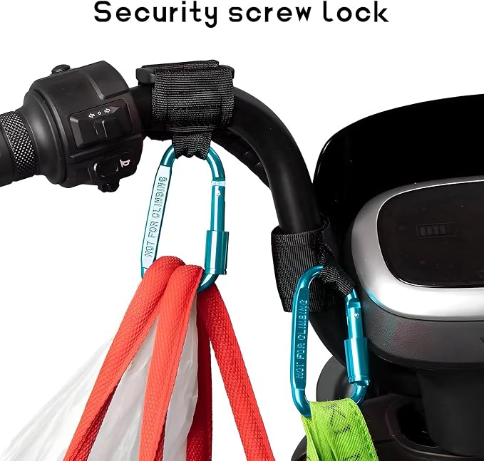 2 PCS UTV Hook for Hanging Headsets, Aluminum Alloy Stroller Carabiner Clips - Image 4