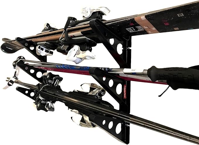 StoreYourBoard Ski Rack – Heavy-Duty Horizontal Ski Wall Mount & Snowboard Wall by StoreYourBoard