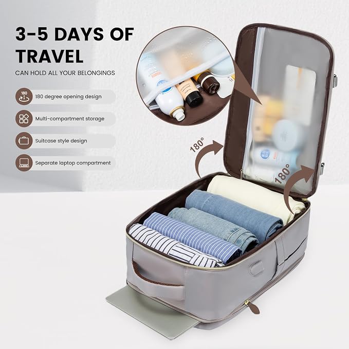 LOVEVOOK Travel Backpack for Women, 40L Carry On Backpack - Image 2