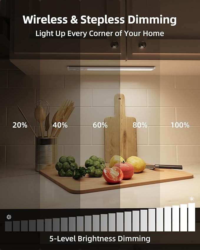 EZVALO Under Cabinet Lighting, 3500mAh Rechargeable Motion Sensor Light Indoor - Image 4