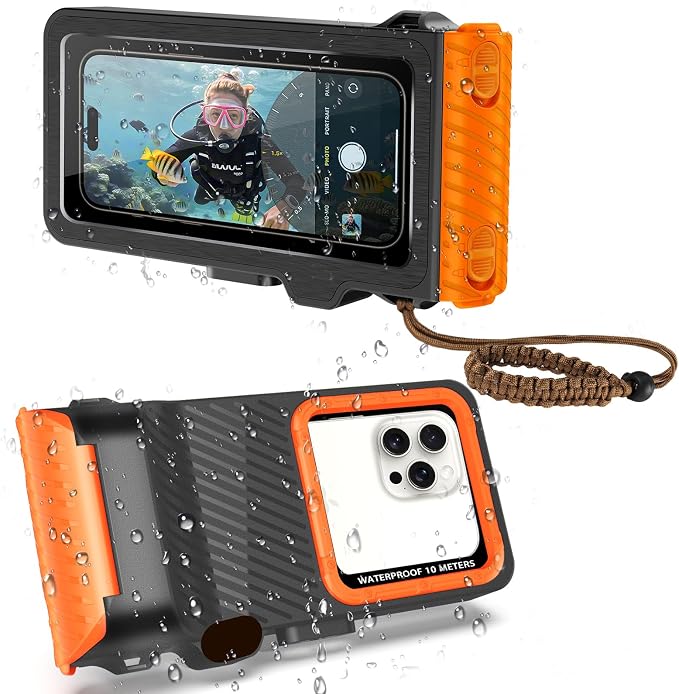 Waterproof Phone Case for Snorkeling & Diving, IP68 Waterproof Hard Case for by Transy